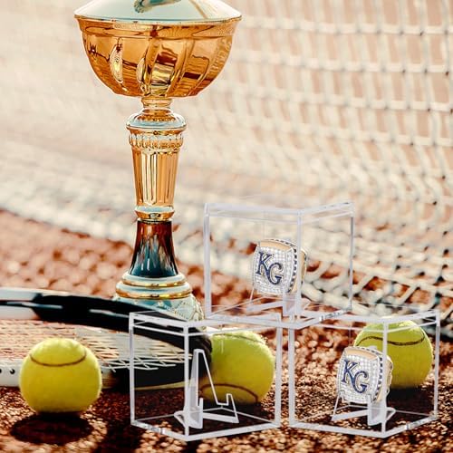 20 Pack Championship Ring Display Case Clear Acrylic Ring Case Display Box - Image 4