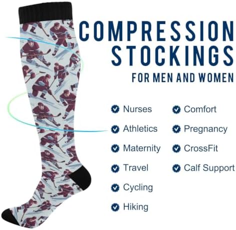 White Baseballs Stitching Compression Sock - Image 5