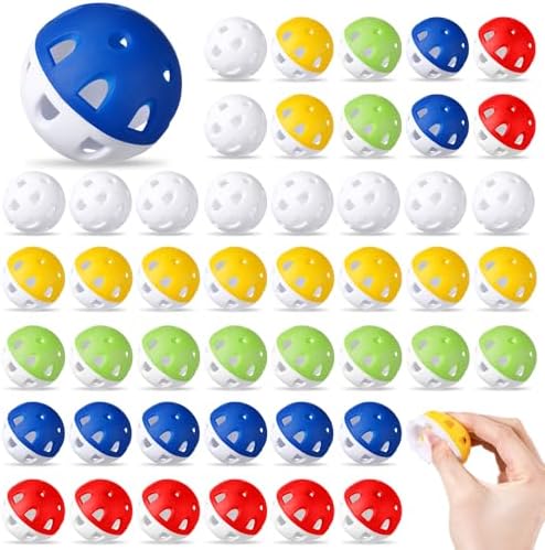 Junkin 50 Pack Practice Golf Balls Limited Flight Plastic Impact Golf Balls by Junkin