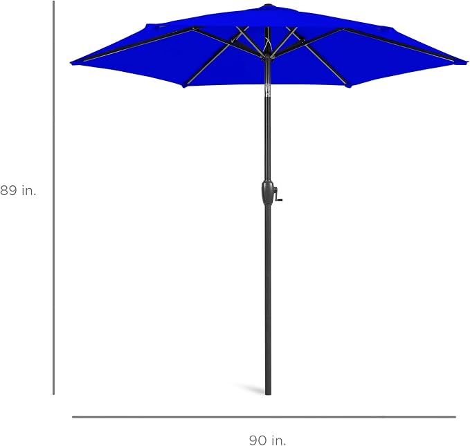 Best Choice Products 7.5ft Heavy-Duty Round Outdoor Market Table Patio Umbrella - Image 7