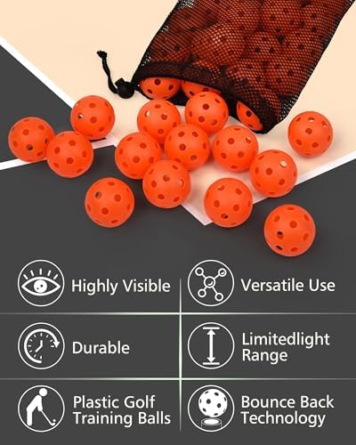 35 Pack Practice Golf Balls Limited Flight Plastic Golf Balls 42mm Practice - Image 3