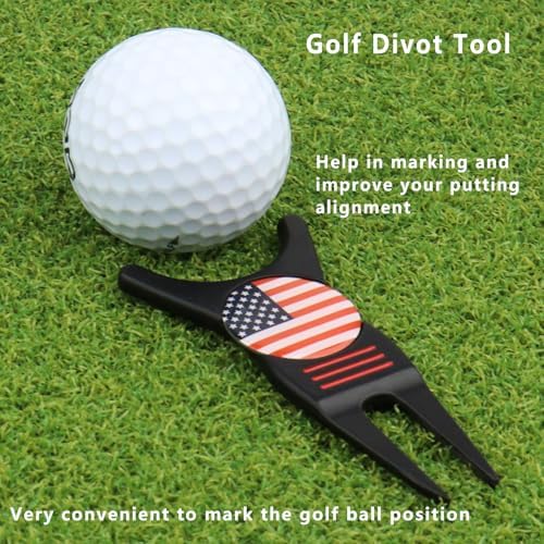 Golf Divot Repair Tool with Removable Magnetic Golf Ball Marker Alignment - Image 3