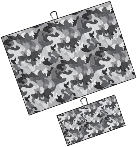 Grey Black Camo Golf Towel 2 Packs by Unknown