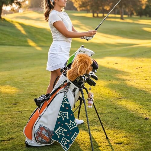 Blue Crown Waffle Weave Microfiber Golf Towel - Image 7