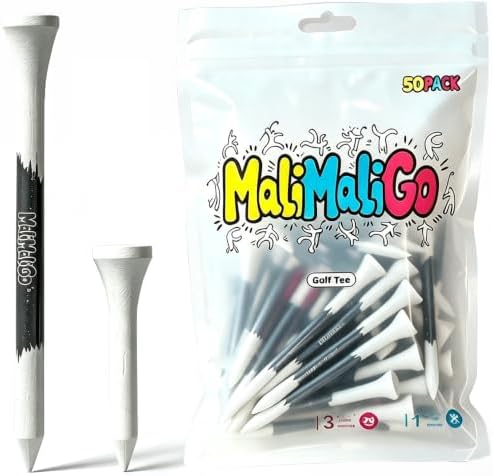 Graffiti Bamboo Golf Tees, 1-1/2"Mixed Sizes by MaliMaliGoGolf