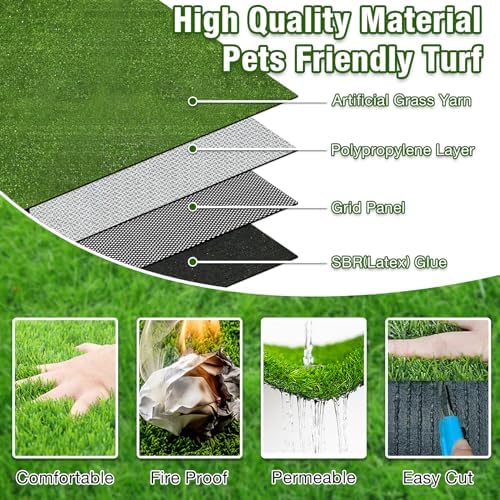 GLOBREEN Fake Grass Pee Pads for Dogs Potty - Image 4