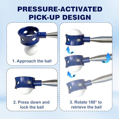 Golf Ball Retriever Telescopic for Water, 9/12/15/20Ft GolfBall Grabber Tool - Image 6