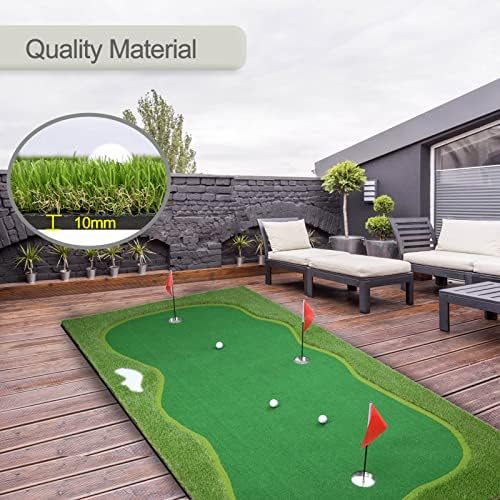 Chriiena Golf Putting Green, Large Practice Putting Mat - Image 6