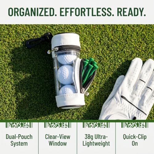 Portable Clear PU Golf Ball Pouch Mini Golf Tee Holder Bag - Image 2
