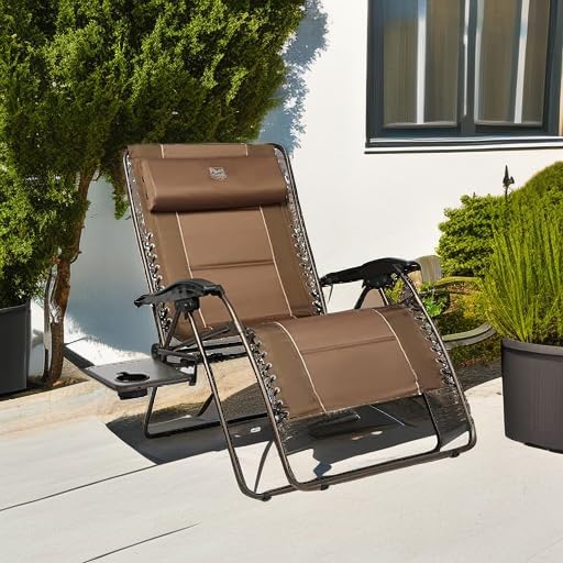 TIMBER RIDGE Oversized Zero Gravity Chair, 33In Wide XXL Zero Gravity Reclining - Image 2
