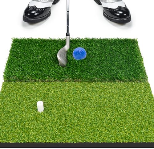 Dual-Turf Golf Practice Mat for Backyard Office & Travel Swing Training by GearJoy