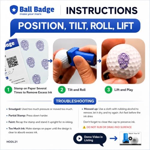 Ball Badge Golf Ball Stamp, Icon Series Self-Inking Ball Marker - Image 5