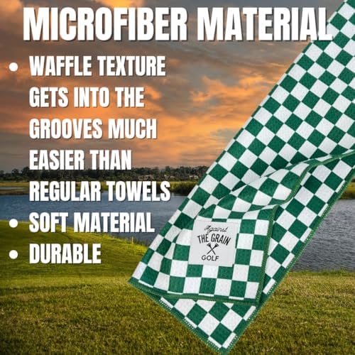 Against The Grain 2 Pack Microfiber Waffel Pattern Golf Towels - Image 3