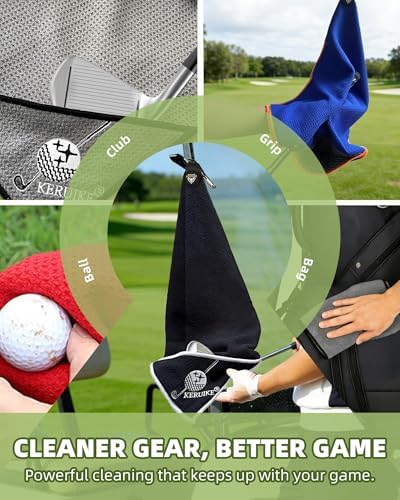 Magnetic Golf Towel with Upgraded Cleaning Pocket & Clip 20" x 20" - Image 7