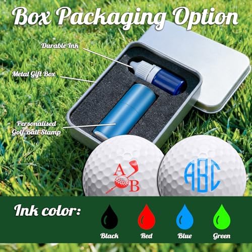 Amlion Custom Golf Ball Stamp Personalized Self-Inking Stamper Golf Ball Markers - Image 3