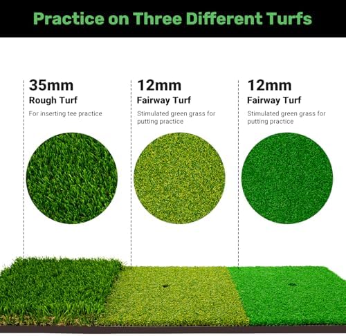 Golf Practice Mat, Golf Mats for Backyard Office & Garage Hitting Training - Image 3
