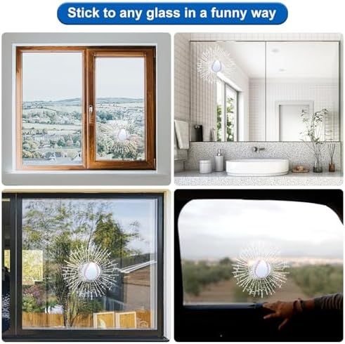 Broken Glass 3D Sticker Car Window Ball Hits Self Adhesive Funny Car Stickers - Image 7