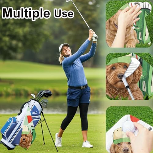 2 Pcs Poodle Golf Towel - Image 4