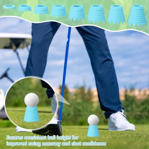 8 Pack Golf Simulator Tees, TPU Golf Tees 1/4"-2" Height - Image 4