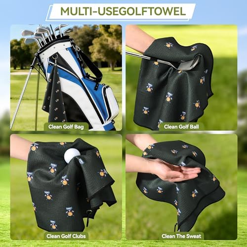 Mile High Life Fun Print Golf Towel 16x24in, Microfiber Waffle - Image 5