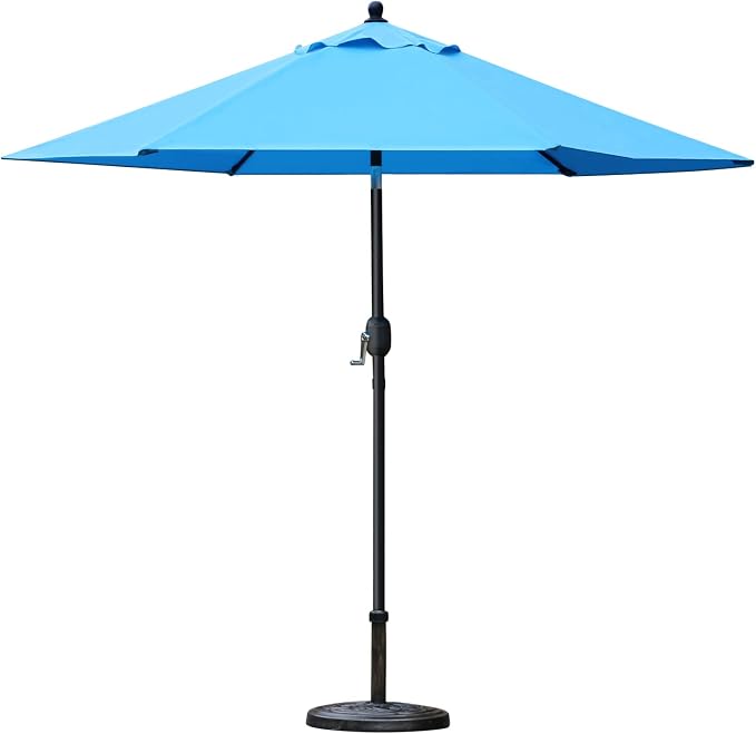 Sunnyglade 7.5' Patio Umbrella Outdoor Table Umbrella Tilt Crank Blue | Market - Image 4