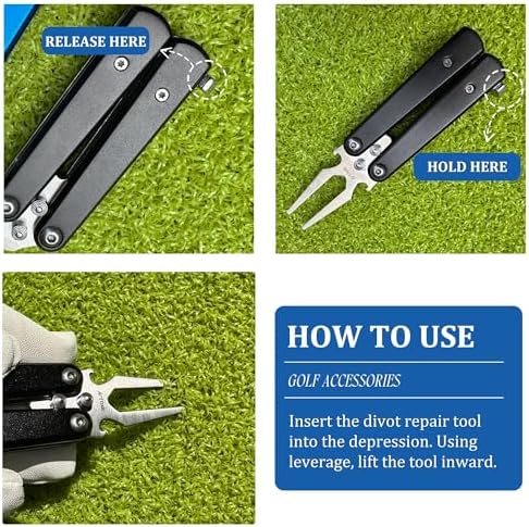 Golf Divot Repair Tool, Foldable Stainless Steel - Image 6