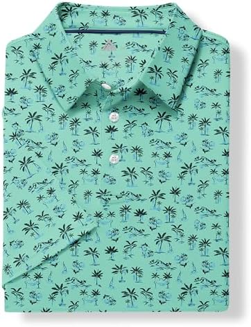 ZITY Men's Golf Shirts Short Sleeve Print Patterns Casual Collared Polo - Image 7