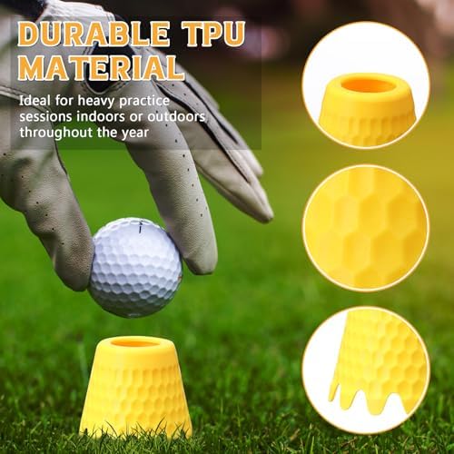 8 Pack Golf Simulator Tees, TPU Golf Tees 1/4"-2" Height - Image 3