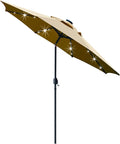 Sunnyglade 9' Solar LED Patio Umbrella, 8 Ribs, Tilt & Crank | 9Ft Patio by Sunnyglade