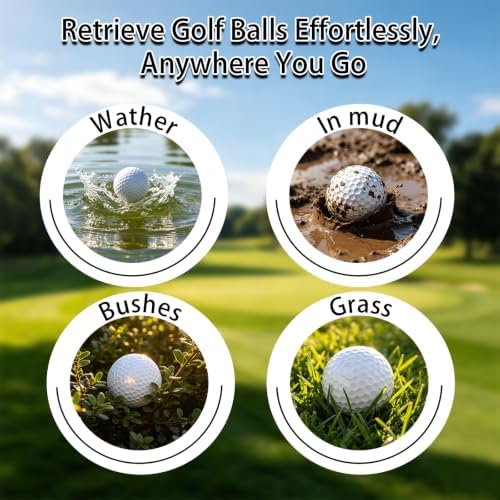 2 Pack Telescopic Golf Ball Retriever, Stainless Steel Shaft, Non-Slip Grip - Image 6