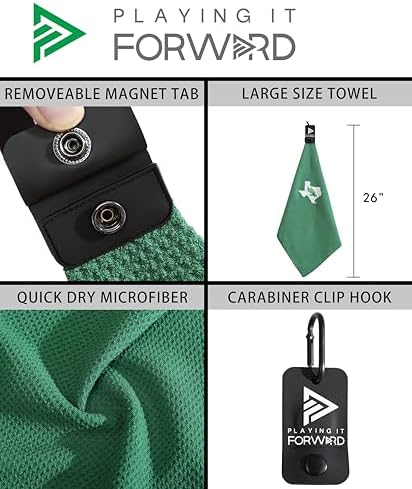 Magnetic Golf Towel North Texas University - Image 3