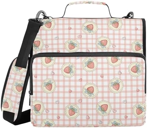 Zipper Binder Bag 3 Ring File Folder Portfolio Organizer Zippered Binder Bags by Emelivor