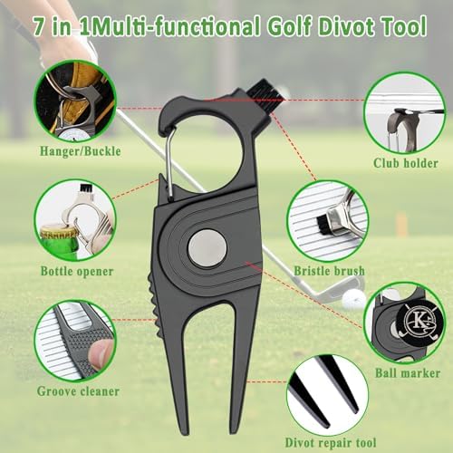 Golf Divot Tool with 2 Personalized Letter Ball Marker, 2 Magnetic Clip - Image 4