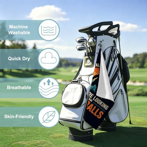 Monkey Waffle Weave Microfiber Golf Towel - Image 3