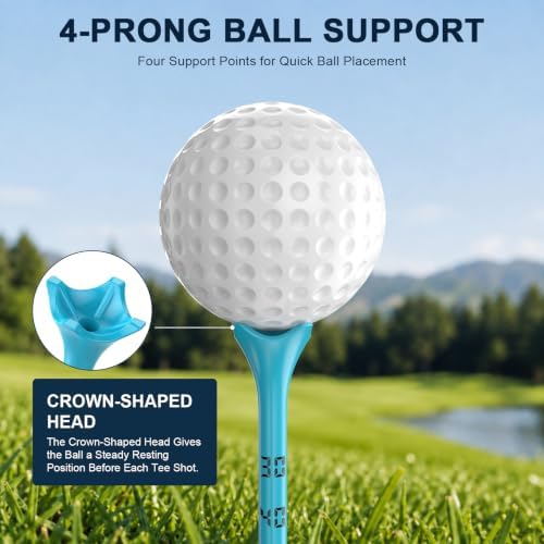 Numbered Plastic Golf Tees, 3-1/4 Inch, 100 Pack - Image 3