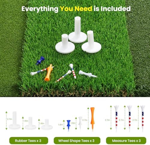 5x4ft & 6x4ft Extra Large Golf Hitting Mat, 26mm Thick Tri-Turf Golf Practice - Image 6
