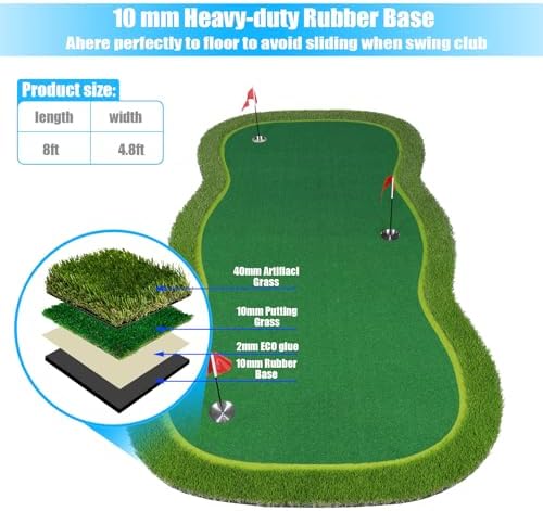 Golf Putting Green Mat, Golf Practice Training Mat - Image 4