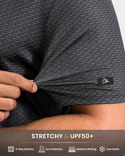 Obla Men's Golf Shirt Short Sleeve Dry Fit Collared Polo Shirts - Image 5