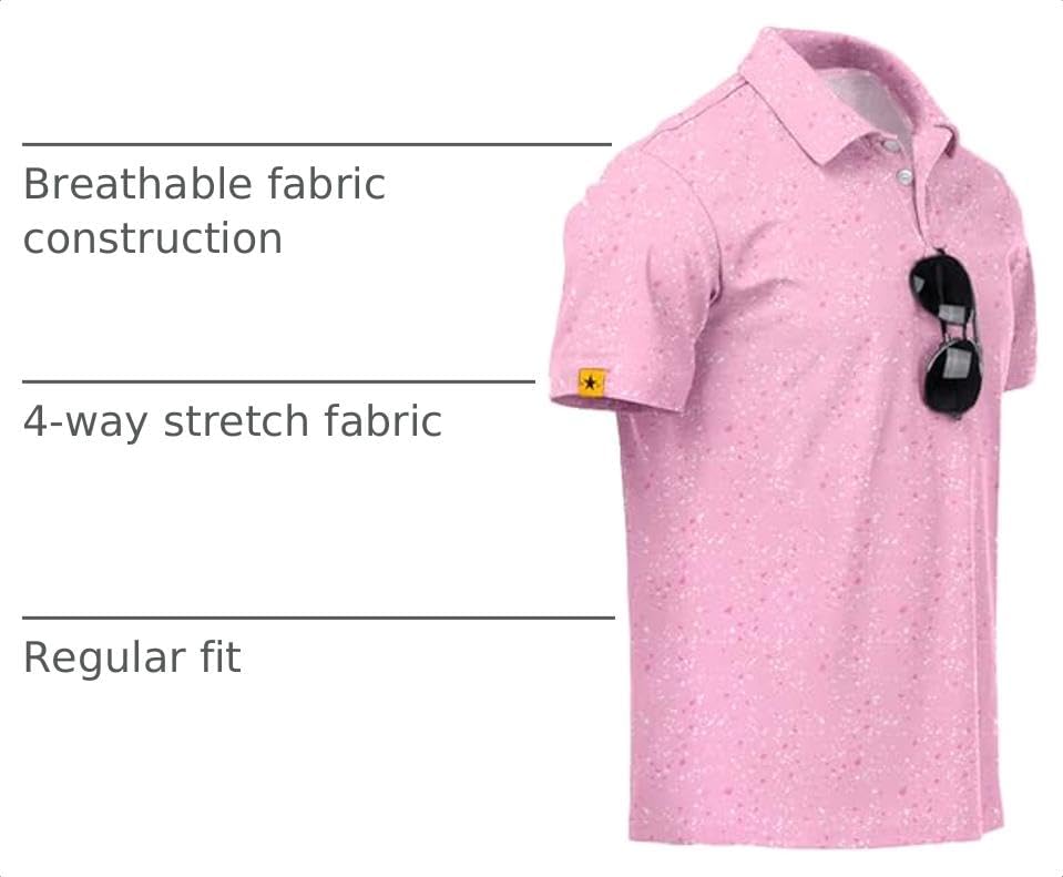 ZITY Mens Golf Polo Shirts Short Sleeve UPF 50+ Moisture Wicking Tshirt - Image 4