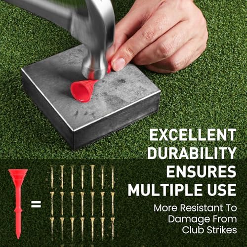 FINGER TEN Unbreakable Golf Tees Plastic 3 1/4 inch 50/100 Pack - Image 3