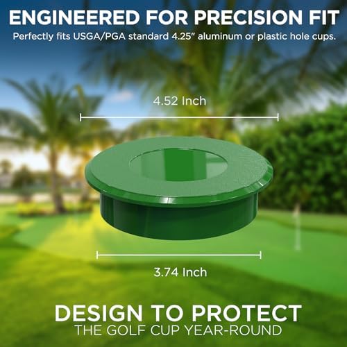 KINGTOP Golf Hole Cup Covers for Standard 4.25 in Cups - Image 2