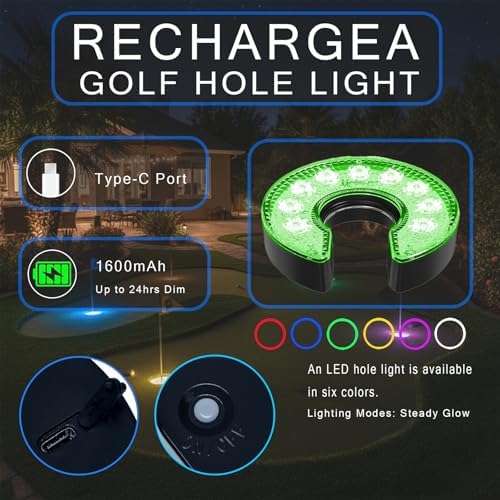 24Pcs LED Golf Hole Lights for Night Putting Green - Image 3