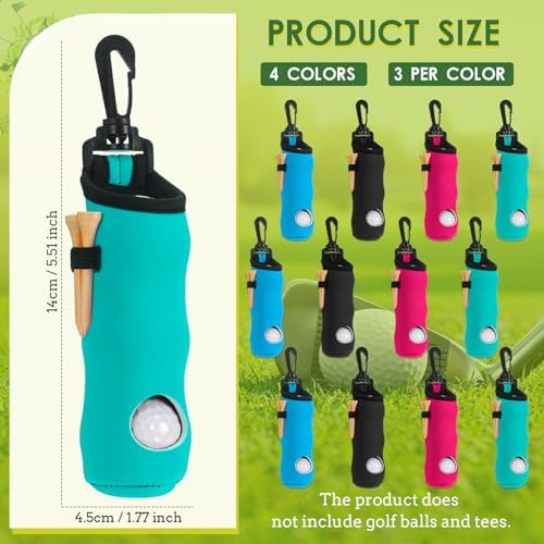 WILLBOND 12 Pcs Golf Ball Pouch, Tee Holder - Image 3