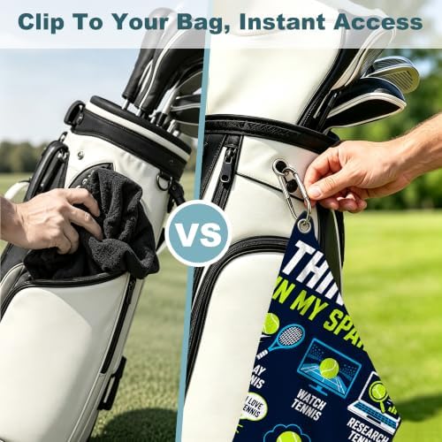 Green Tennis Sports Golf Towel - Image 5