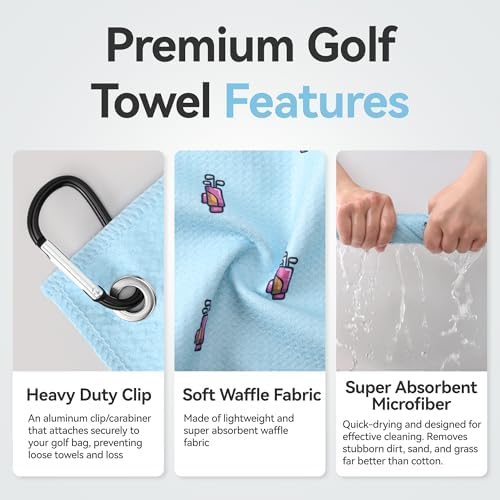 Mile High Life Fun Print Golf Towel 16x24in, Microfiber Waffle - Image 4