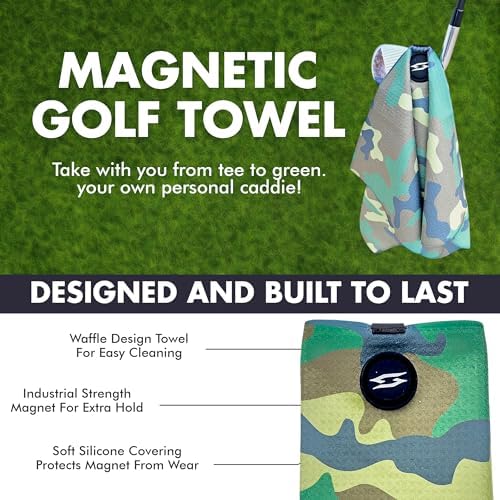 Magnetic Golf Towel 16x24 Waffle Weave - Image 2