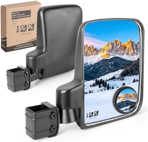 10L0L Golf Cart Mirrors with Blind Spot Mirrors by 10L0L