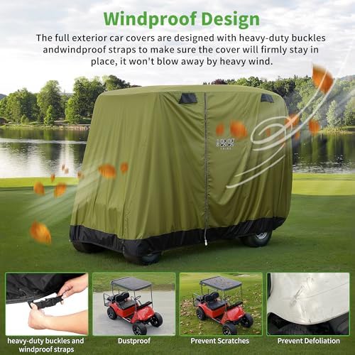 10L0L Universal 2-4 Passenger Golf Cart Cover - Image 3