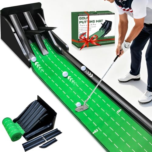 Crestgolf Golf Putting Mat, Automatic Ball Return by Crestgolf