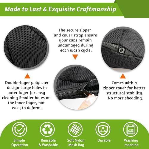 Eiito Hat Washer Cage, 1 Pack Black Ball Cap Washer - Image 6